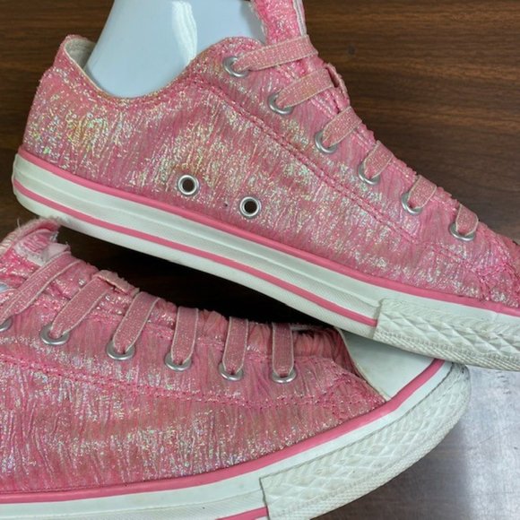 Converse All Star Chuck Taylor Low Top Shimmer‎ Sneakers, size J 5.5, W 7, EU 38 - Picture 8 of 13